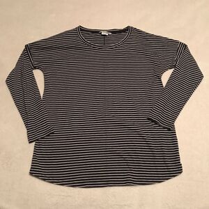 Boden women's long sleeve striped t-shirt soft stretch Blue White size 4